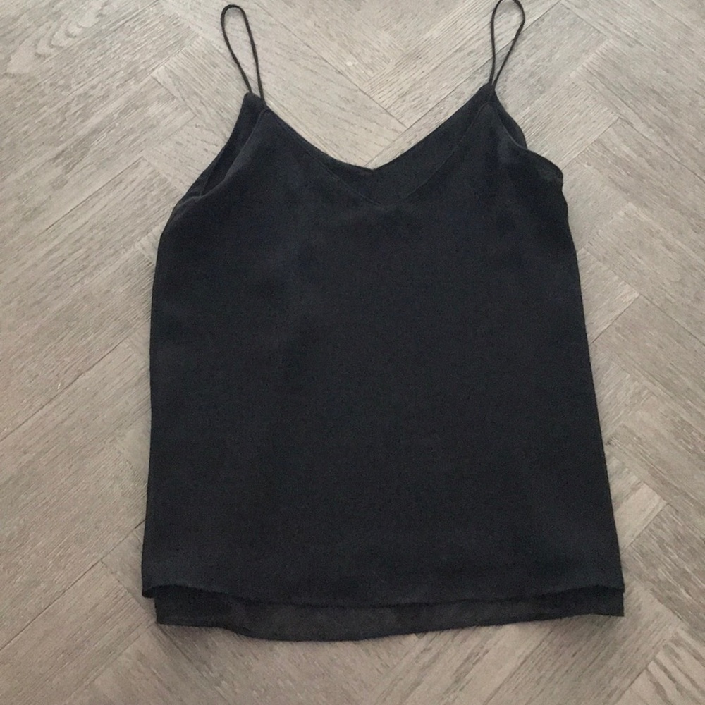 Zara Black Spaghetti Strap Blouse